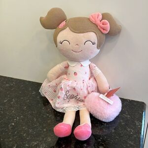 Personalized Gloveleya Doll , Baby Custom Gifts , Cloth Doll with name-S…